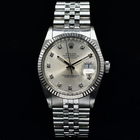 rolex datejust 16014 diamond dial|Rolex 16014 price.